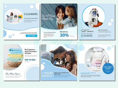 Instagram Feed - Laundry branding design graphicdesign instagram instagram post instagram template laundry