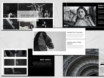 Presentation Tamplate - Black And White Photograph 1 black blackandwhite branding design fashion brand graphicdesign models photograhy presentation presentation design tamplate