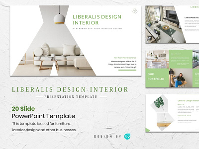 Presentation Template - Design Interior branding design graphicdesign green interior models presentation presentation design