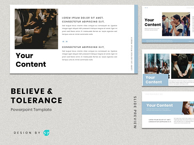 Powerpoint Template - Believe & Tolerance branding design graphicdesign presentation presentation design presentation template