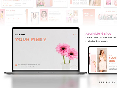 Powerpoint Template - Pink branding design graphicdesign presentation presentation design presentation template