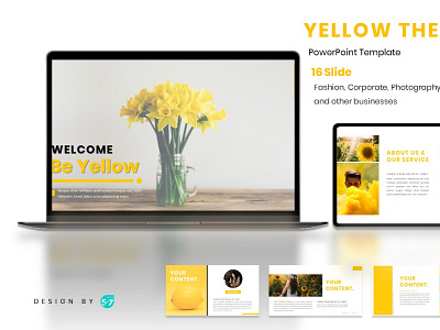 Powerpoint Template - Yellow branding design graphicdesign presentation presentation design presentation template