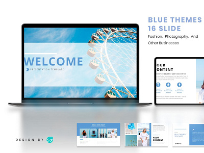 Powerpoint Template - Blue Themes branding graphicdesign instagram template presentation presentation design presentation template