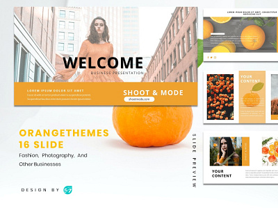 Powerpoint Template - Orange Themes branding design graphicdesign presentation presentation design presentation template