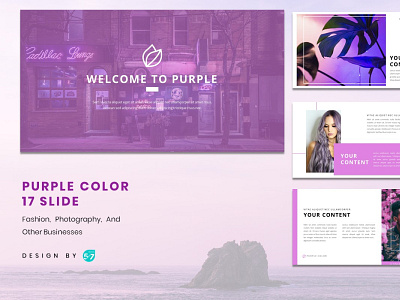 Powerpoint Template - Purple Themes branding design graphicdesign presentation presentation design presentation template