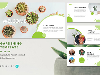 Presentation Template - Gardening branding design graphicdesign presentation presentation design presentation template