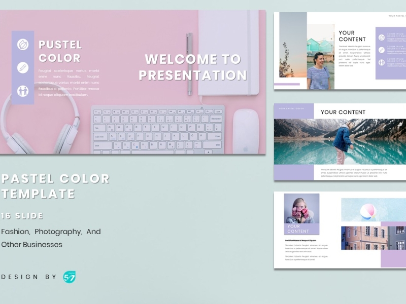 Powerpoint Template - Pastel Color by Majucreative on Dribbble