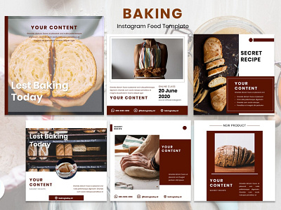 Instagram Feed - Lets Baking Today! bakery baking branding design graphicdesign instagram instagram post instagram template powerpoint powerpoint design presentation