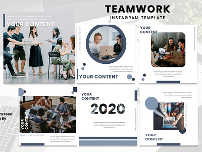 Instagram Feed Template - Teamwork branding business design fashion fashion brand graphic design graphicdesign instagram instagram post instagram story instagram template