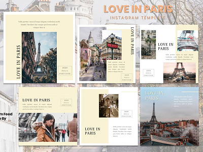 Instagram Feed Template - Paris branding design fashion fashion brand graphicdesign instagram instagram post instagram story instagram template presentation