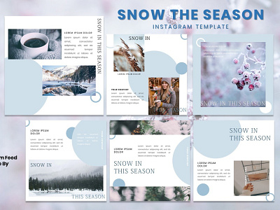 Instagram Feed Template - Snow In This Season branding design graphicdesign instagram instagram post instagram story instagram template presentation