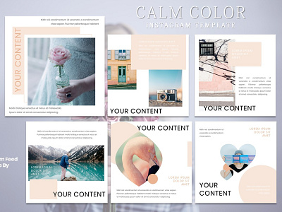 Instagram Feed Template - Calm branding design fashion graphicdesign instagram instagram post instagram story instagram template presentation design