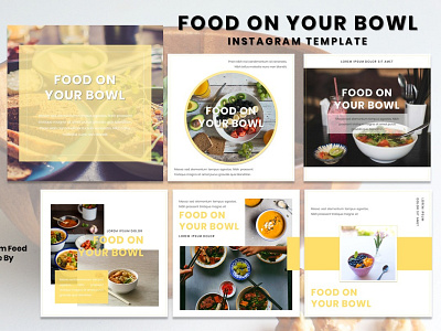 Instagram Feed Template - Food On Your Bowl branding design graphicdesign instagram instagram post instagram story instagram template