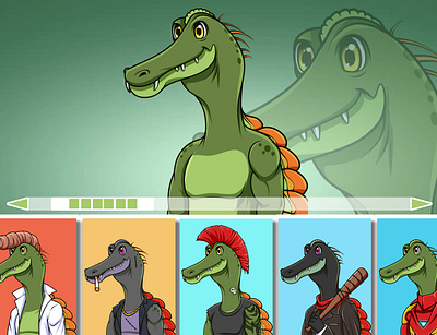 NFT Design: Gators 2d illustration design icon illustration logo mascot nft vector