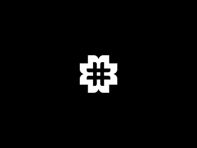 Logomark Design #11 art b black branding design flat floral flower icon illustrator letter logo minimal monogram social network vector