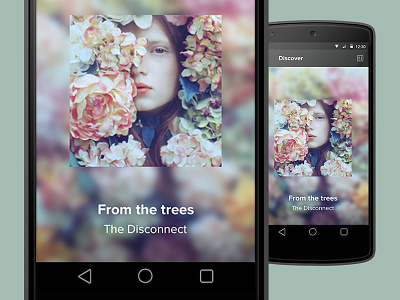 Discover view w/full image android android l app blur discover ios nexus 5 player