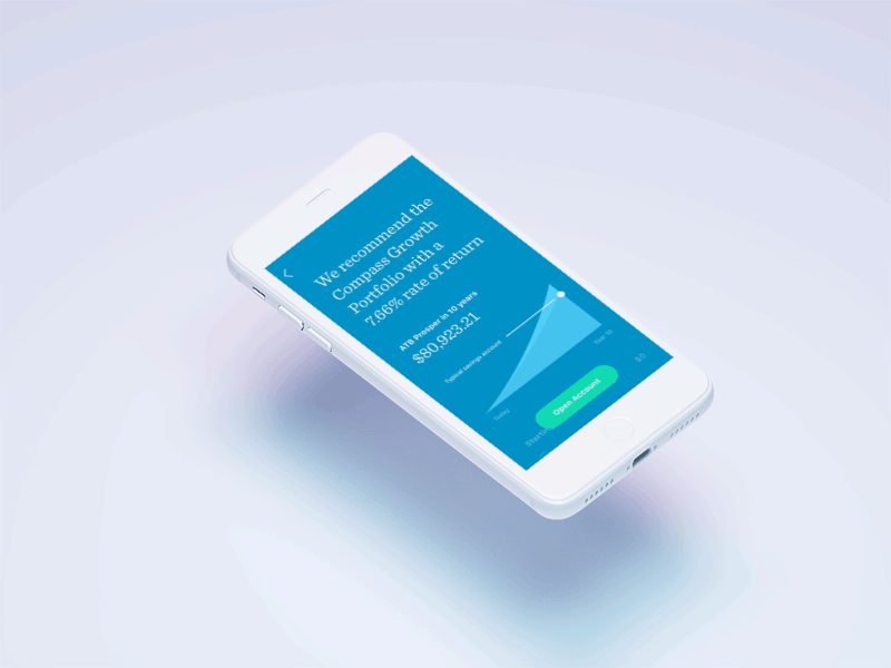 Bank pitch animation app bank blue gif iphone principle scroll