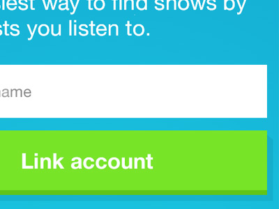 Setlist - Link account 3d clean app button ios rdio