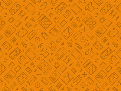 Music pattern background icons illustration repeatable pattern vector