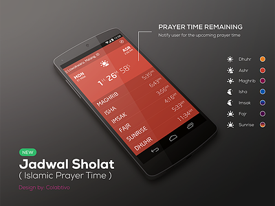 Jadwal Sholat - Islamic Prayer Time (Concept) android islam mobile app moslem prayer time ramadhan