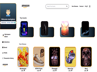 Amazon Clone Blockchain ui