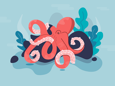 Octopal animal illustration illustration octopus under the sea