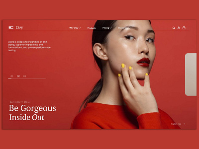 Olay -Landing Page banner design design minimal ui webdesign