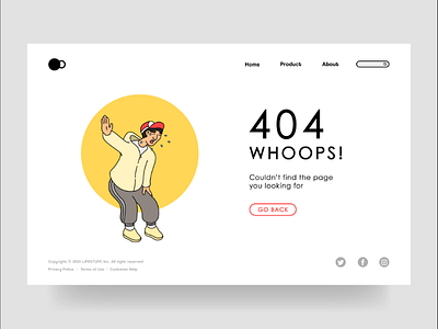 Error 404 Page Design uiux ui ux illustration error404