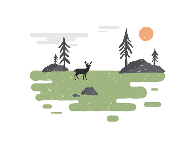 Bambi deer design illustration
