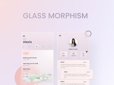 Glassmorphism work app glassmorphism mobile ui task app ui uiux webdesign work app
