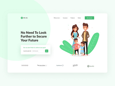 HD Life - Insurance Company landing page