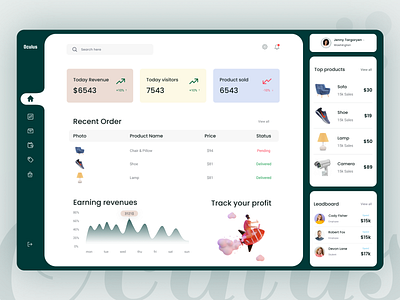 Ecommerce Dashboard UI Exploration dailyui dashboad dashboard design dashboard ui dashboard ui kit dashboard web design design ecommerce ecommerce dashboard illustration minimal design trendyshot typogaphy ui ux webdesign