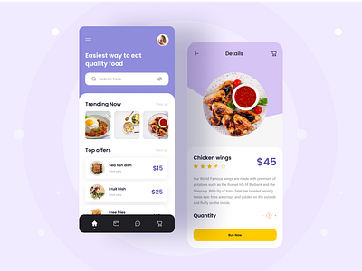 Mobile App UI Exploration 2021 trend android app app design design food food app foodie ios app minimal mobile taste trendy app trendy design trendy shot typography ui ux