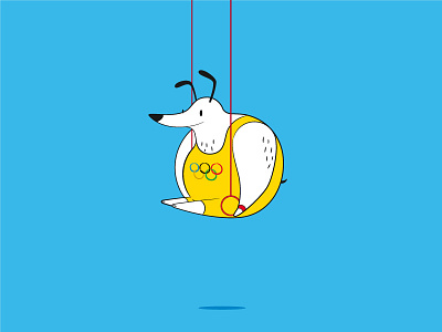Cirque du Chien cartoon de dog dogs fat funny janeiro olympics rings rio