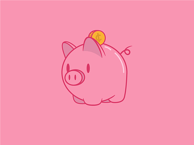 Piggie Icon animal babe bank coin coupon icon money pig pink rewards savings