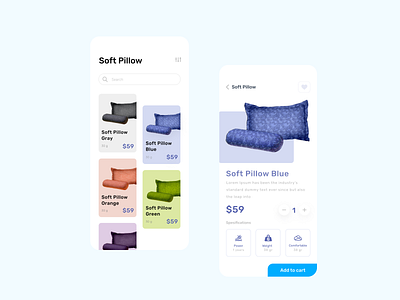 Soft Pillow png app design icon mobile ui ux