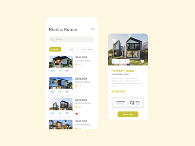 Rent a House app design mobile rent a house ux