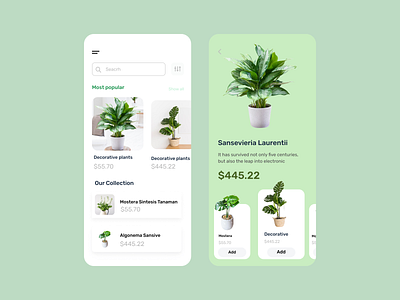 Decorative Flower app decorative design flower mobile ui ux