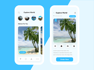 Explore World app design icon mobile ui ux