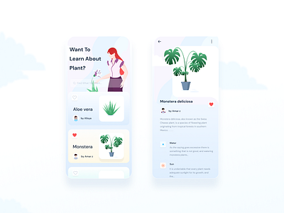 Want To Learn About Plant animation app decorative design flat illustration mobile plant ui ux