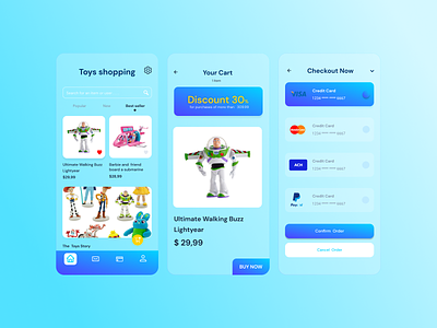 Toy shopping app child delivery app design figma mobile toy ui ux