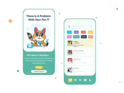 Veterinary Medicine animation app design icon illustration mobile ui ux