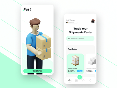 Delivery 3d animation app branding design graphic design icon illustration logo mobile motion graphics ui ux vector white.