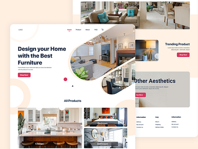 Landing page for a Furniture Company