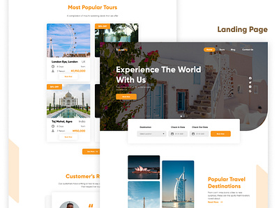 Travelify-Landing Page design ui web