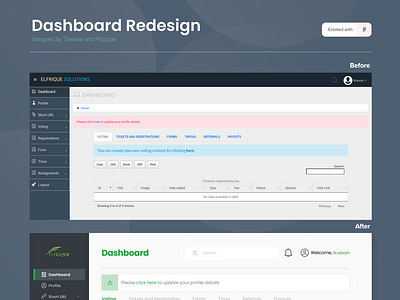 Dashboard Redesign