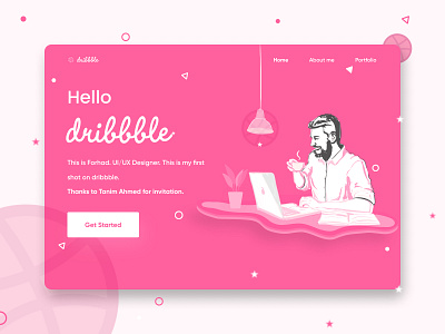 Hello Dribbble debut design ui uidesign uiux user experience design user interface design ux uxdesign web design website design