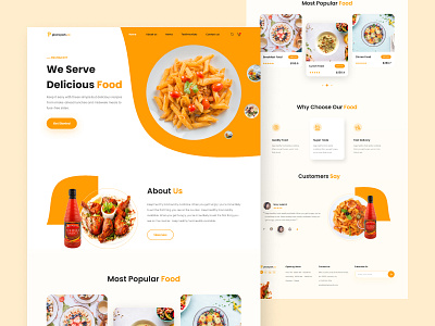 Food Landing Page design trend dribbble food food landing page foodie graphic design landing design landing page design landing page ui mobile apps restaurant restaurant landing page ui uidesign uiux user experience design web design website design