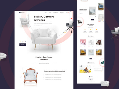 E-commerce Landing Page creative design design trend designer dribbble e commerce figmadesign furniture graphic design interior design landing page design minimal simple ui uiux user experience design ux web design website design