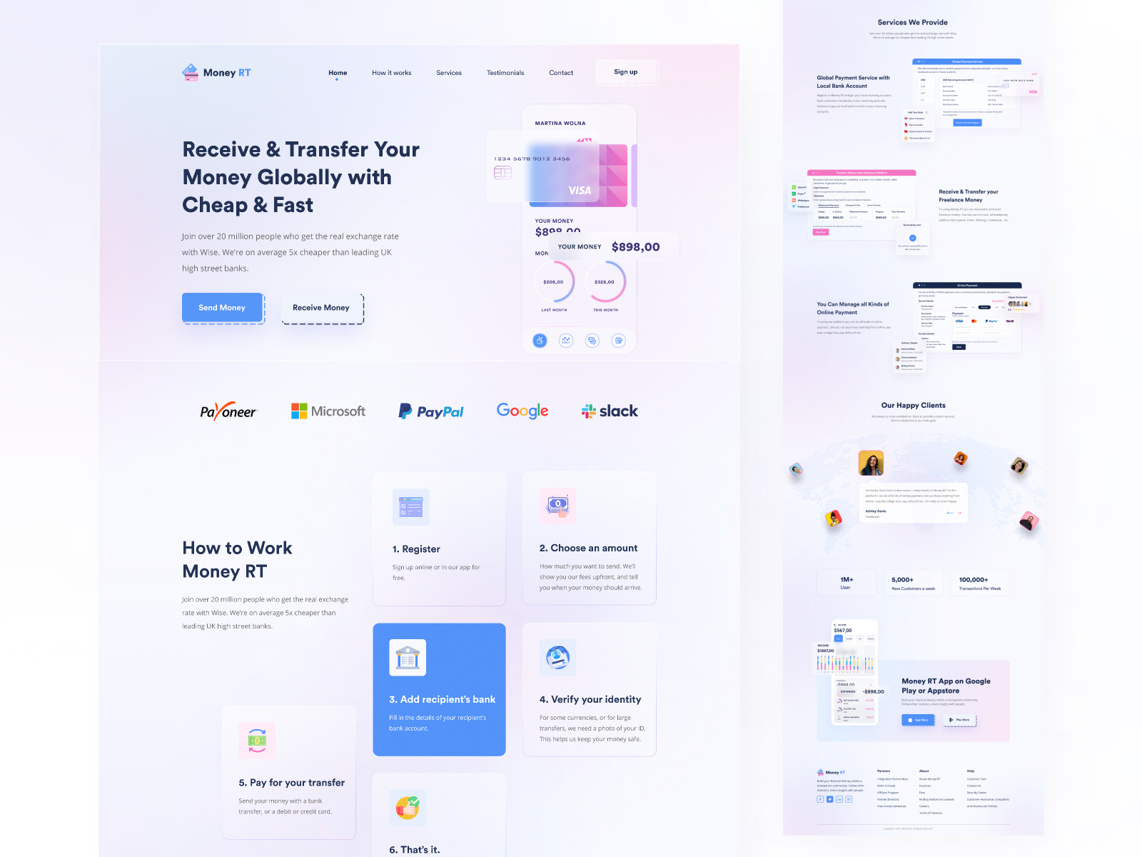 Financial Landing Page by Md Forhad Alam on Dribbble